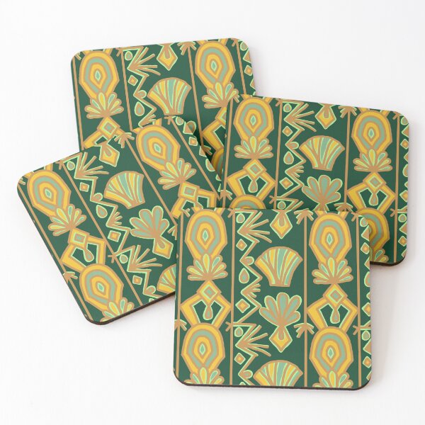 Item preview, Green and Gold Art Deco designed and sold by RepeatCandy.
