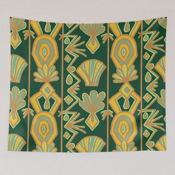 Item preview, Green and Gold Art Deco designed and sold by RepeatCandy.