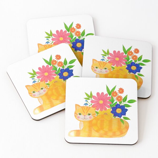 Item preview, Cat in Bloom Cat in Flowers designed and sold by Choose2BHappy Designs by Leila.