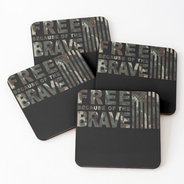 Item preview, Land of the Free Because of the Brave Distressed Camo Patriotic Memorial and Veterans Day Design designed and sold by RealPilotDesign.