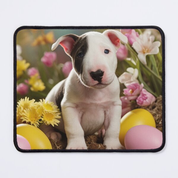 Item preview, Easter Joys with an English Bull Terrier Puppy designed and sold by Reefmaniac.