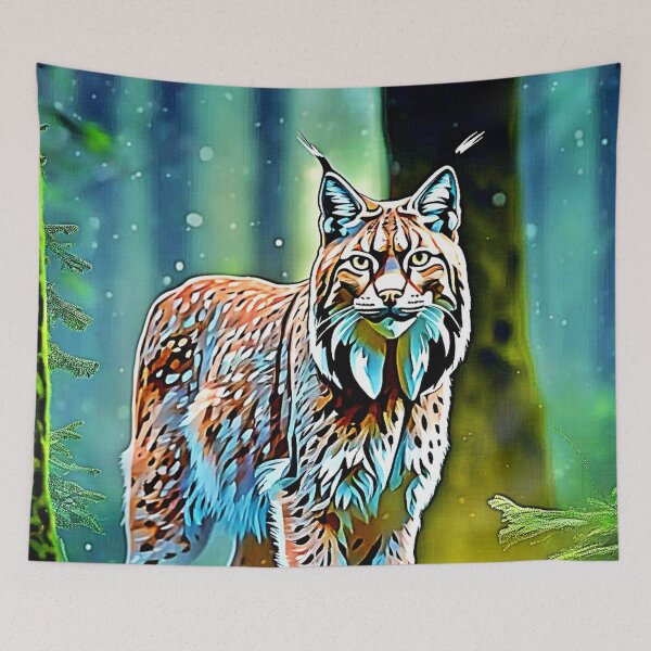Item preview, Forest Lynx Gaze Design designed and sold by Health And Fitness Posts e-Store.