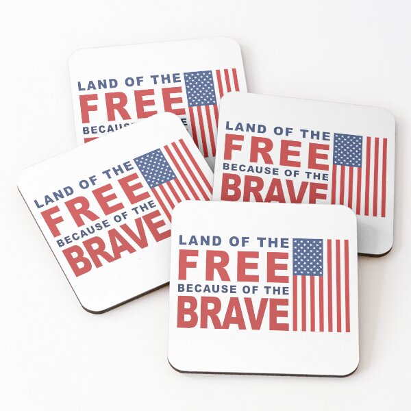 Item preview, Land of the Free Because of the Brave Full Color Patriotic Memorial and Veterans Day Design designed and sold by RealPilotDesign.