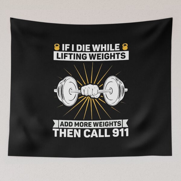 Item preview, If I Die While Lifting Weights Funny Workout & Gym designed and sold by DexertimaArt.