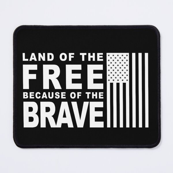 Item preview, Land of the Free Because of the Brave Patriotic Memorial and Veterans Day Design designed and sold by RealPilotDesign.