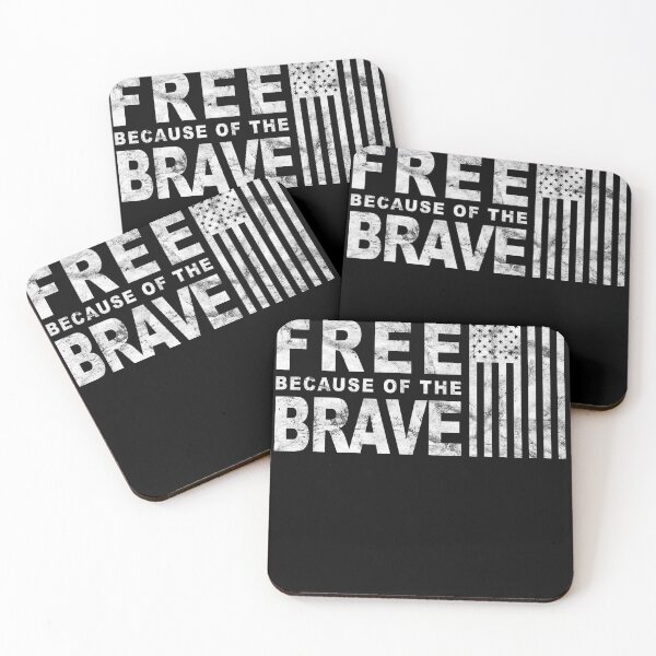 Item preview, Land of the Free Because of the Brave Distressed Patriotic Memorial and Veterans Day Design designed and sold by RealPilotDesign.