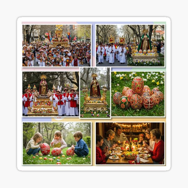 Artikel-Vorschau von Vielfältige Ostertraditionen: Eine festliche Collage, designt und verkauft von awalkoutsidetheuniverse.