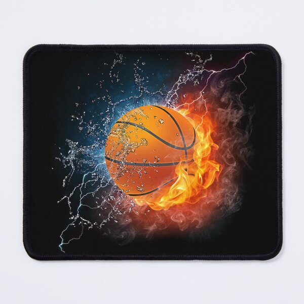 Item preview, Orange burning basketball, Basketball Sport, Flame basketball, effect, orange designed and sold by shopTHEshop-.