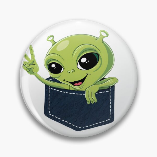 Item preview, Alien Peace Pocket Ufo  designed and sold by ArtFromBeyond.