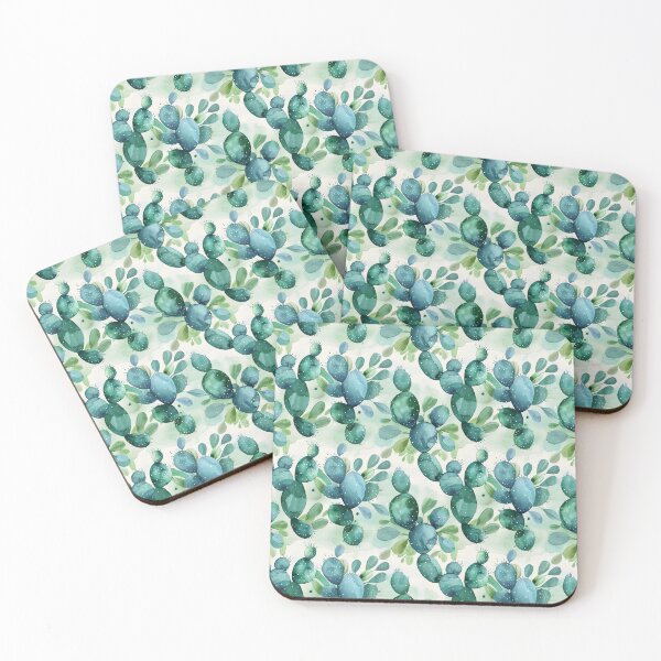 Item preview, Teal Watercolor Cactus Dream designed and sold by NTGUILTY.