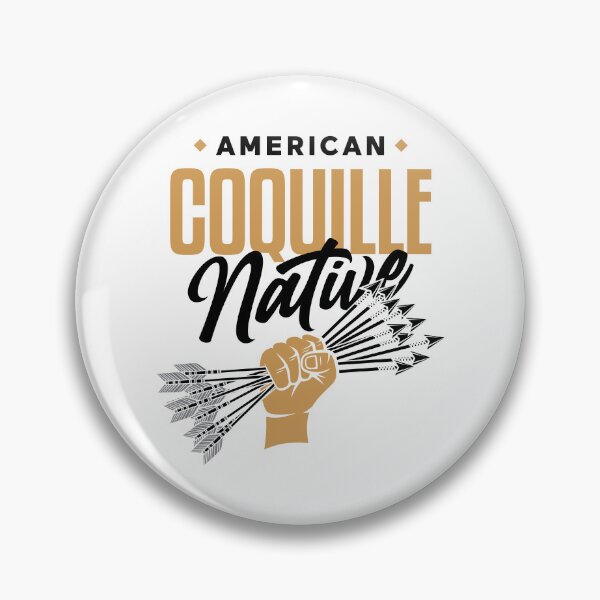 Item preview, AMERICAN COQUILLE NATIVE - Fist of Arrows - Indian Culture WHITE  designed and sold by Darling DeDe.