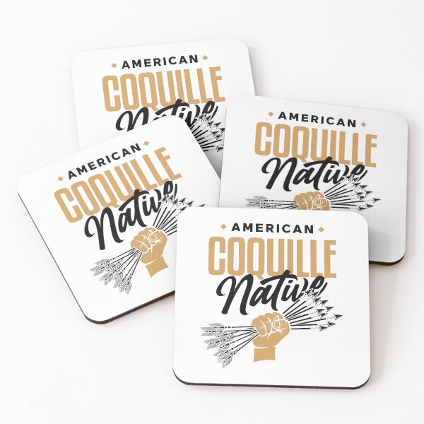 Item preview, AMERICAN COQUILLE NATIVE - Fist of Arrows - Indian Culture WHITE  designed and sold by Darling DeDe.