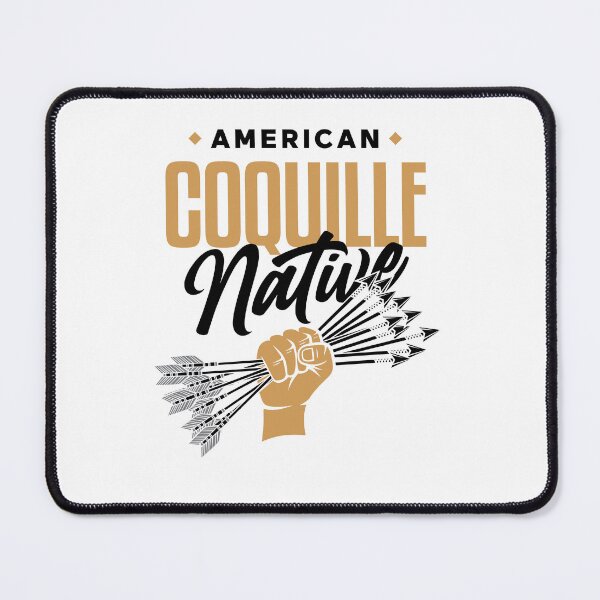 Item preview, AMERICAN COQUILLE NATIVE - Fist of Arrows - Indian Culture WHITE  designed and sold by Darling DeDe.
