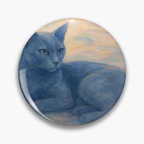 Item preview, Korat Cat Dreamscape – Lyrical Abstraction Art Print designed and sold by LesChatsArt.