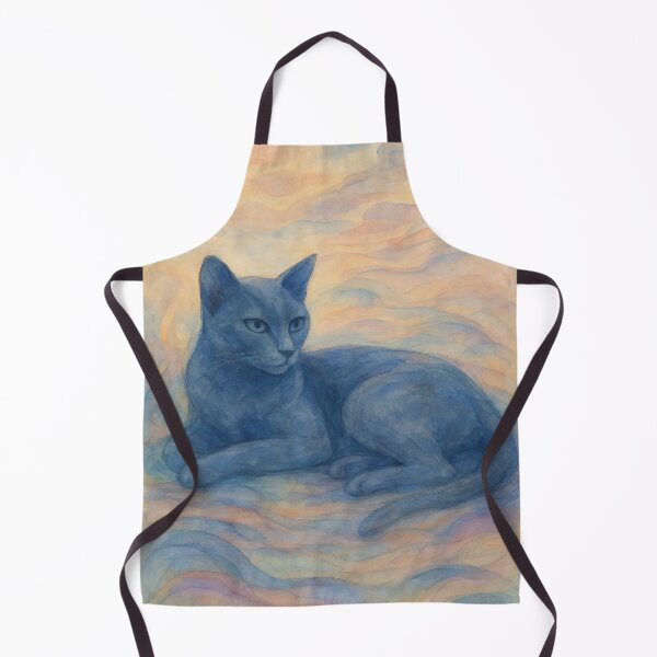 Item preview, Korat Cat Dreamscape – Lyrical Abstraction Art Print designed and sold by LesChatsArt.