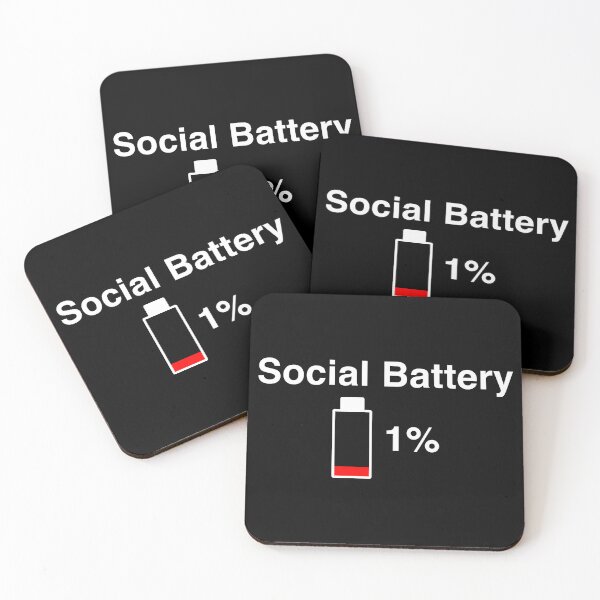 Item preview, Low Social Battery - Funny Introvert Quote Design designed and sold by Space Unicorn Designs.