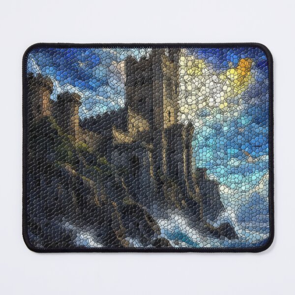 Item preview, Cliffside Castle – Stained Glass Fantasy Fortress by the Sea designed and sold by LuxuryApparels.