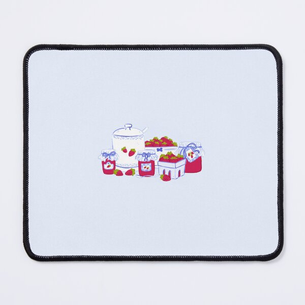 Item preview, Strawberry jam and white and blue dishes designed and sold by rizdrawings.