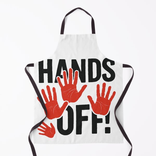 Item preview, Edgy "HANDS OFF!" Warning Design – Red Handprints & Bold Black Font designed and sold by sabily.