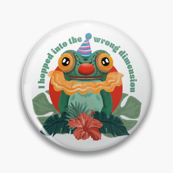 Item preview, I Hopped Into the Wrong Dimension – Funny Clown Frog designed and sold by TheCrayonNest.