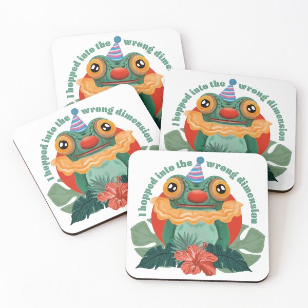 Item preview, I Hopped Into the Wrong Dimension – Funny Clown Frog designed and sold by TheCrayonNest.