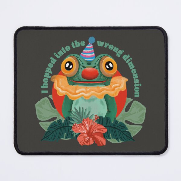 Item preview, I Hopped Into the Wrong Dimension – Funny Clown Frog designed and sold by TheCrayonNest.