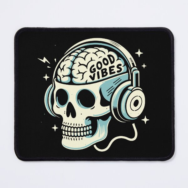 Item preview, Brains, beats, and bone-rattling vibes — the ultimate skull playlist! designed and sold by DopeVibeStuff.