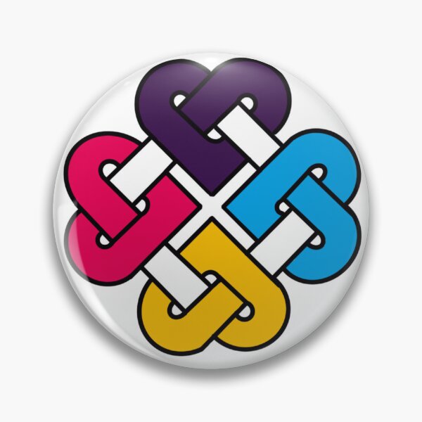 Item preview, Celtic Quarter Heart Pride Knot - Polyamorous | Poly | Polyamory Color Block designed and sold by cjo582.