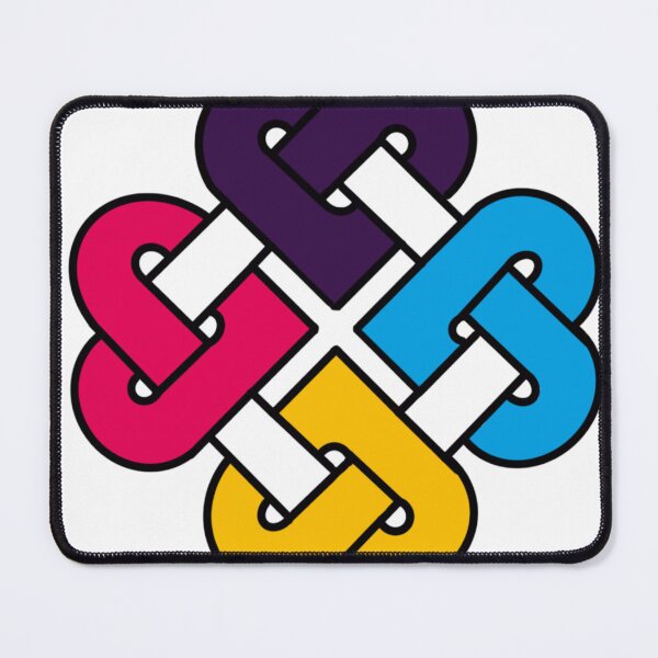 Item preview, Celtic Quarter Heart Pride Knot - Polyamorous | Poly | Polyamory Color Block designed and sold by cjo582.