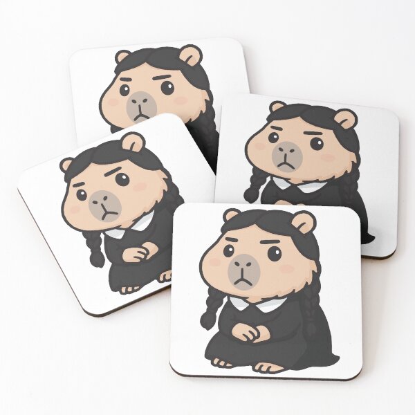 Item preview, Emotionless. Fuzzy. Dangerous. – Capybara Wednesday Parody designed and sold by imaginariun.