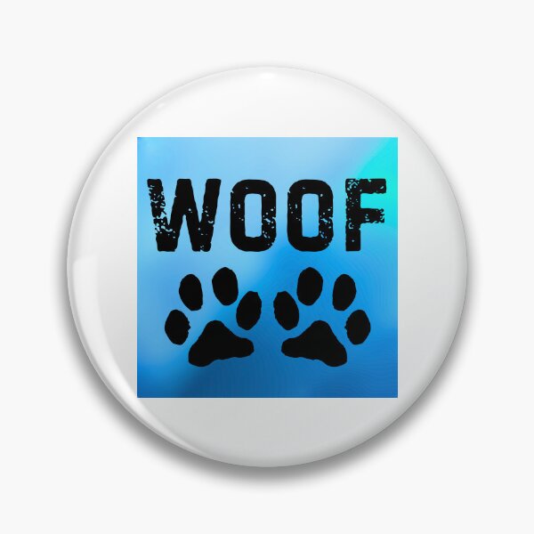 Item preview, WOOF Textured Font Dog Lover Design with Paw Prints on Blue Background designed and sold by Fredster1966.
