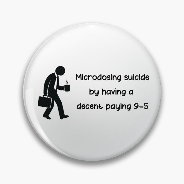 Item preview, Dark Humor Office Mug Design - Microdosing Suicide Funny 9-5 Printable - Sarcastic Work Quote designed and sold by Umbrella-Design.