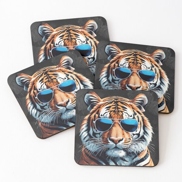 Item preview, Tiger About Town wearing sunglasses designed and sold by Glimmersmith.