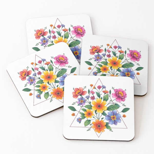 Item preview, Geometric flowers designed and sold by IsabellShop.