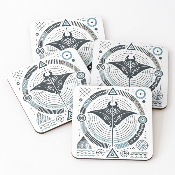 Item preview, Polynesian Manta Ray – Intricate Storytelling Linework designed and sold by D'riftr.
