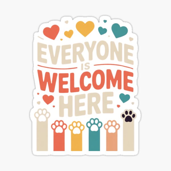 Item preview, Everyone is Welcome Here – Inclusive Pet Lover Design designed and sold by lorvenson.