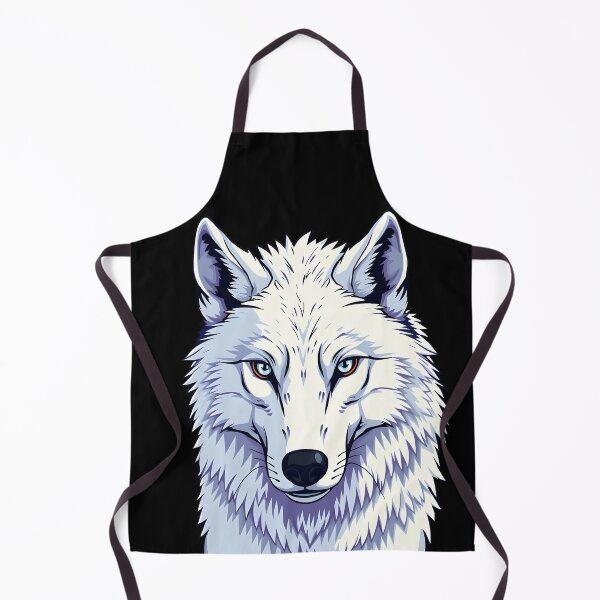 Item preview, Direwolf white flat style cutout illustration designed and sold by EmeraldeaArt.