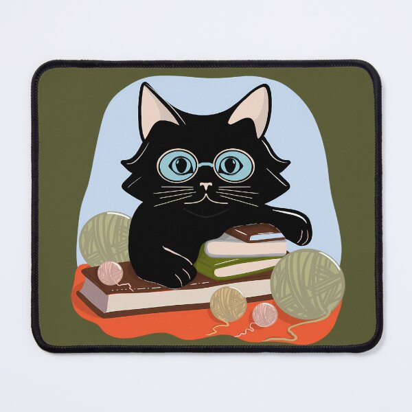 Item preview, Black Cat, curious cat, expressive cat, smurf cat, Kitty Academy designed and sold by Clara Fruggeri.