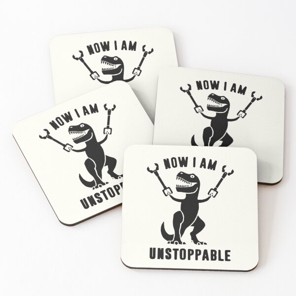 Item preview, Now I Am Unstoppable – Funny T-Rex with Grabbers | Apparel & Home Decor designed and sold by Compass and a Camera.