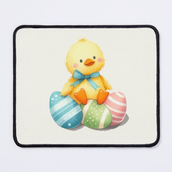 Item preview, Cheerful Easter ducking sitting on colorful easter eggs designed and sold by DaintyDooodles.