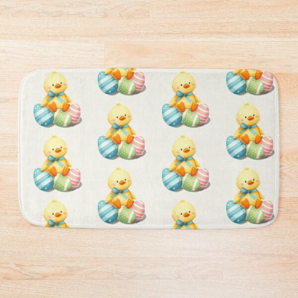 Item preview, Cheerful Easter ducking sitting on colorful easter eggs designed and sold by DaintyDooodles.