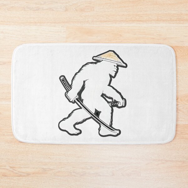 Item preview, Bigfoot Samurai With Katanas, funny cryptid art designed and sold by fenrirwulf68.