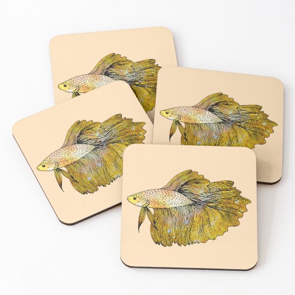 Item preview, Yellow Betta Fish designed and sold by Julie Erin Designs.