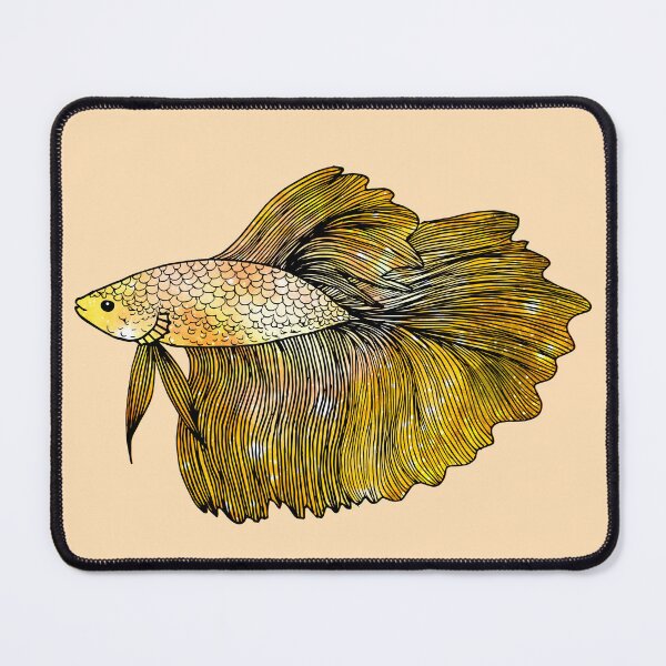 Item preview, Yellow Betta Fish designed and sold by Julie Erin Designs.