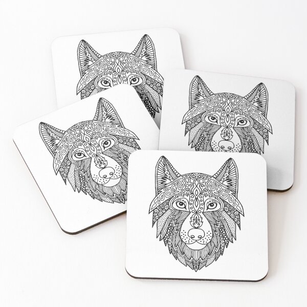 Item preview, Zen Wolf Head designed and sold by Julie Erin Designs.