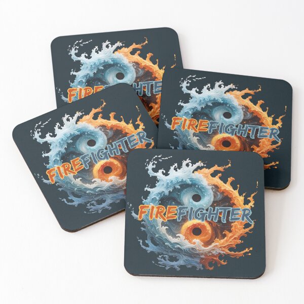 Item preview, Wildland Firefighter Yin Yang Fire and Water designed and sold by KateLeap.