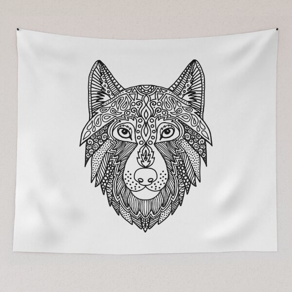 Item preview, Zen Wolf Head designed and sold by Julie Erin Designs.