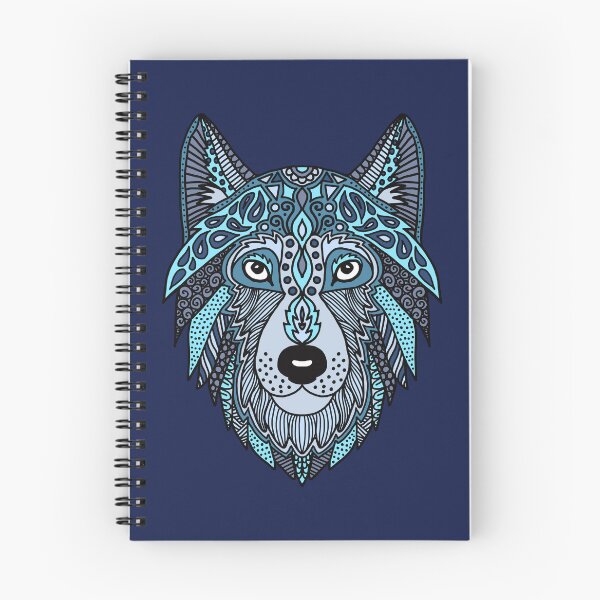 Item preview, Zen Wolf Head Blue designed and sold by Julie Erin Designs.