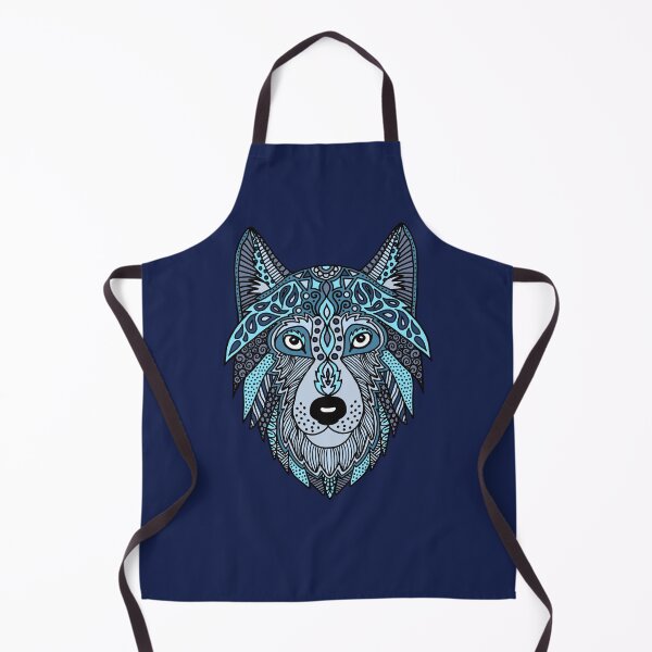 Item preview, Zen Wolf Head Blue designed and sold by Julie Erin Designs.
