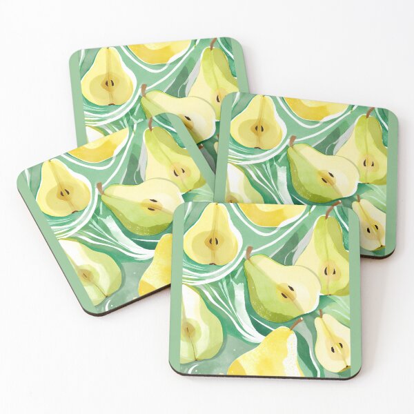 Item preview, Watercolor Fruit Pears Green Pattern designed and sold by SunfullyYours.
